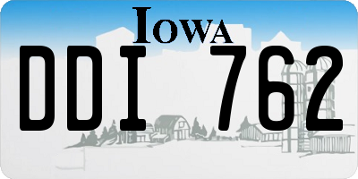 IA license plate DDI762