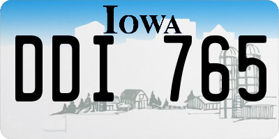 IA license plate DDI765