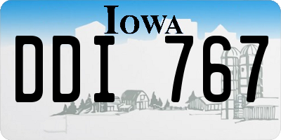 IA license plate DDI767