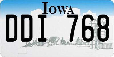 IA license plate DDI768