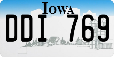 IA license plate DDI769