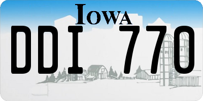 IA license plate DDI770