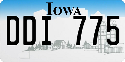 IA license plate DDI775