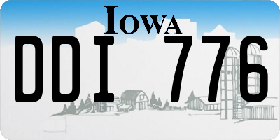 IA license plate DDI776