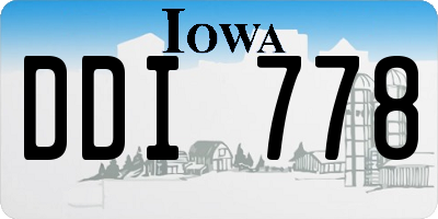 IA license plate DDI778