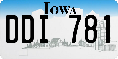 IA license plate DDI781