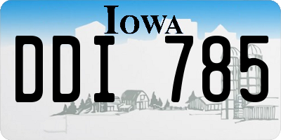 IA license plate DDI785