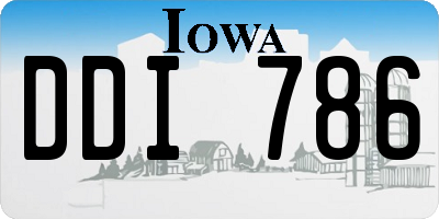 IA license plate DDI786