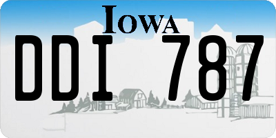 IA license plate DDI787