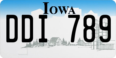 IA license plate DDI789