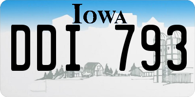 IA license plate DDI793