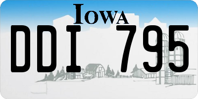 IA license plate DDI795