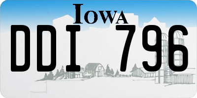 IA license plate DDI796