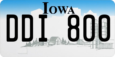 IA license plate DDI800
