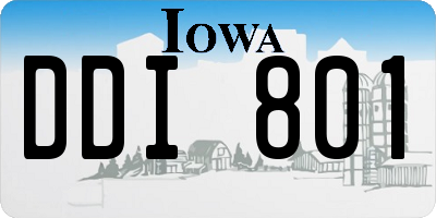 IA license plate DDI801