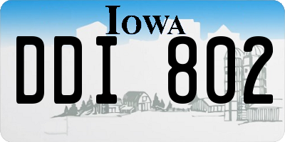 IA license plate DDI802