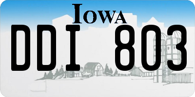IA license plate DDI803