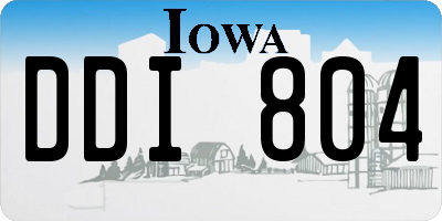 IA license plate DDI804
