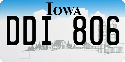 IA license plate DDI806