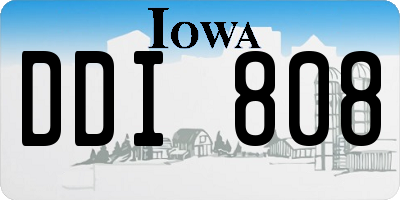 IA license plate DDI808