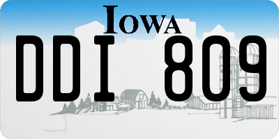 IA license plate DDI809