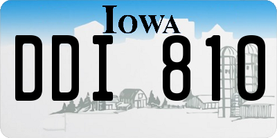 IA license plate DDI810