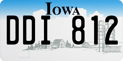 IA license plate DDI812