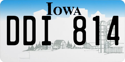 IA license plate DDI814