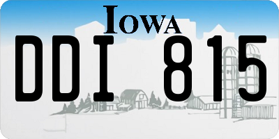 IA license plate DDI815
