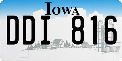 IA license plate DDI816