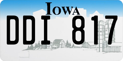 IA license plate DDI817
