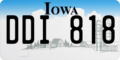 IA license plate DDI818