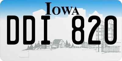 IA license plate DDI820