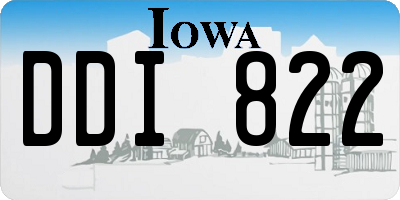 IA license plate DDI822