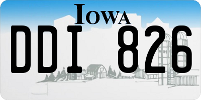 IA license plate DDI826
