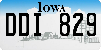 IA license plate DDI829