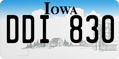 IA license plate DDI830