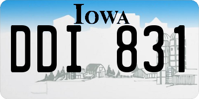 IA license plate DDI831