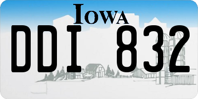 IA license plate DDI832
