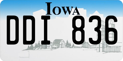 IA license plate DDI836