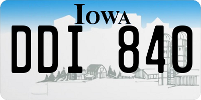IA license plate DDI840