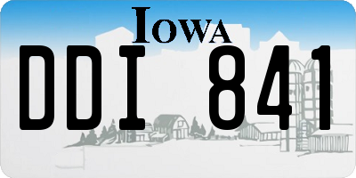 IA license plate DDI841