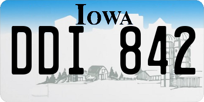 IA license plate DDI842