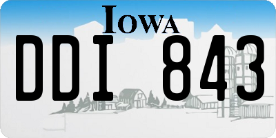 IA license plate DDI843