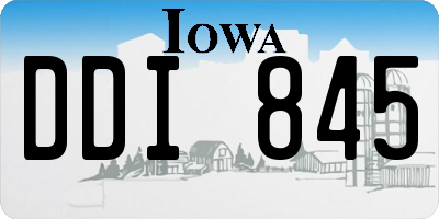 IA license plate DDI845