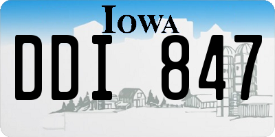 IA license plate DDI847