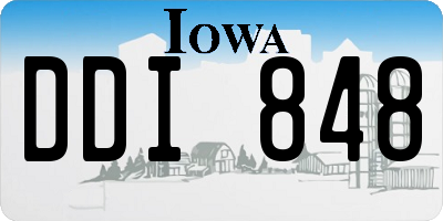 IA license plate DDI848