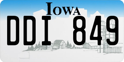 IA license plate DDI849