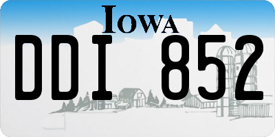 IA license plate DDI852