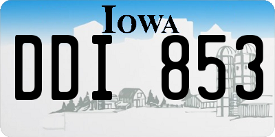 IA license plate DDI853
